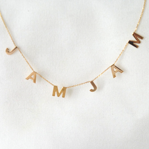 Floating Name Necklace (min. 3 letters)